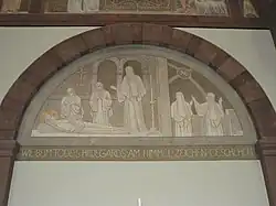 "Wie beim Tode S. Hildegards am Himmel Zeichen geschehen." ("Como por la muerte de santa Hildegarda acontecieron signos en el cielo").