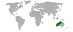 Range of Acacia cuthbertsonii