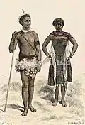 Homme et Femme Cafres (etnia bantú), 1888.