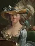 Detalle del rostro de Adélaïde Labille-Guiard.