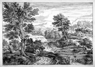 Amantes en un paisaje