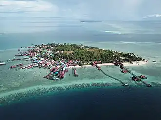 Islas Derawan, uno de los principales asentamientos Bajau frente a la costa de Berau en Indonesia