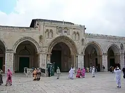 Pórtico en la mezquita de Al-Aqsa de Jerusalén.