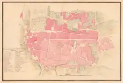 Recinto amurallado de Alcalá de Henares en 1837.