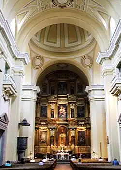 Interior de la iglesia del colegio de la Compañía de Jesús, actualmente denominada Santa María la Mayor.