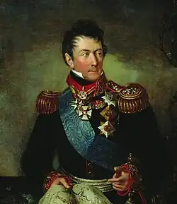 Retrato del conde Alexander Langeron, por Karl Yakovlevich, 1819