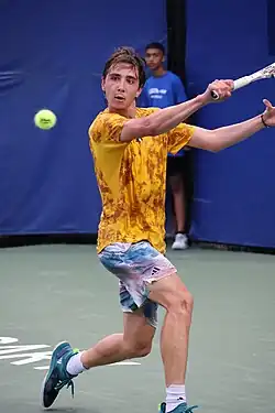 Shevchenko durante el Challenger Cary 2023.