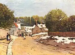 Primera nevada en Louveciennes por Alfred Sisley, 1870.
