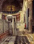 Interior de la basílica de San Clemente de Letrán (1863), por Lawrence Alma-Tadema