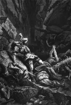 Muerte de Roldán en Roncesvalles. (ilustración para François Guizot).