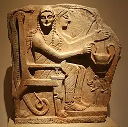 Religión y libaciones. Relieve hallado en Esparta.