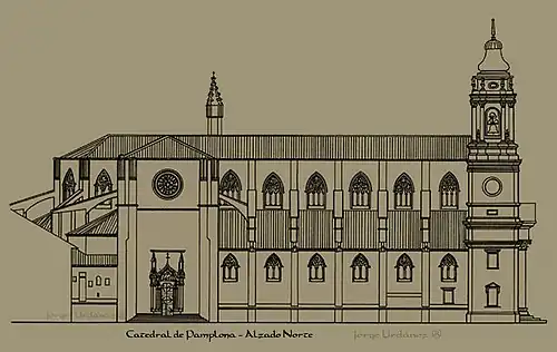 Alzado norte (puerta de San José, siglo&nbsp;XV)