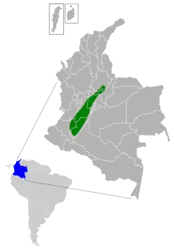 Distribución geográfica de la amazilia capiazul