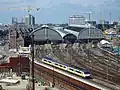 Estación central de Ámsterdam desde el lateral