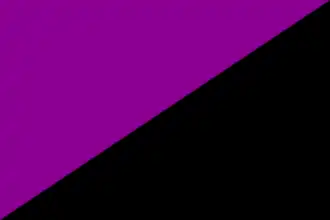 Bandera del anarcofeminismo.