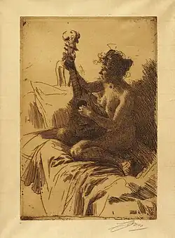 Souvenir (la guitarra) (1895), de Anders Zorn