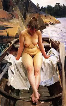 Mujer en el barco, 1917.