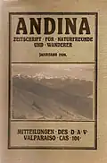 Primera revista Andina del DAV en que se utilizó este nombre