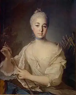 Retrato de Anna Stroganova (1743–1769), c.1758, Museo Estatal Ruso, San Petersburgo