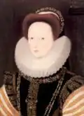Retrato de Anne Knollys, 1582. Se le atribuye a Robert Peake. Conservado en el Museo de Arte de Denver.