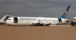 Boeing 767-200 de Ansett desguazado en el desierto de Mojave (2011)