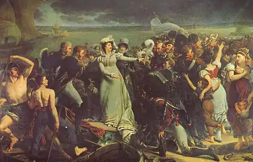 Embarque de Madame d'Angoulême, 1819, 326 × 504&nbsp;cm, Museo de Bellas Artes de Burdeos