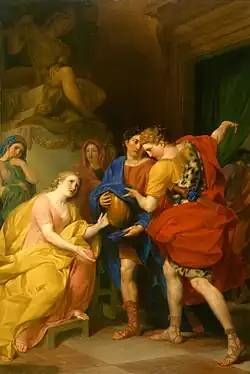 El retorno de Orestes, 1786 óleo sobre tela, 227&nbsp;×&nbsp;151&nbsp;cm, Houston[5]​