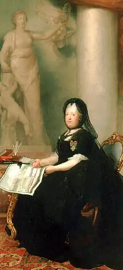 La emperatriz María Teresa de Austria, (1773) óleo sobre tela, 299&nbsp;×&nbsp;137&nbsp;cm, Museo de Historia del Arte de Viena[2]​