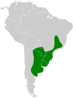 Distribución geográfica del leñatero.