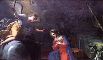 Escena de La Anunciación.