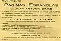 Anuncio publicitario sobre la obra de Juan Antonio Dimas, «Páginas Españolas.»