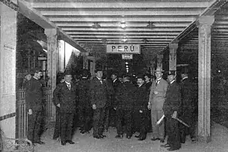 La estación en 1914