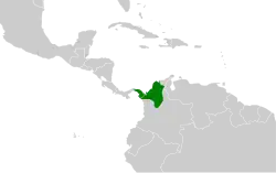 Distribución geográfica del atrapamoscas piconegro.