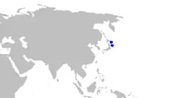Mapa de distribución de A. federovi.