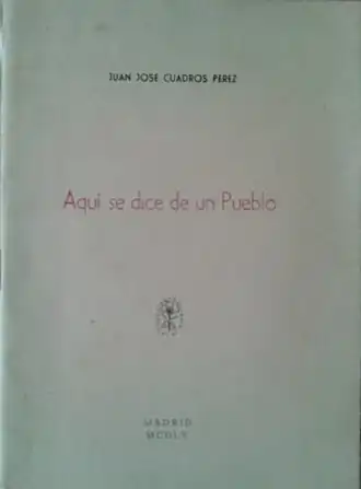 Portada del libro Aquí se dice de un Pueblo (1960)