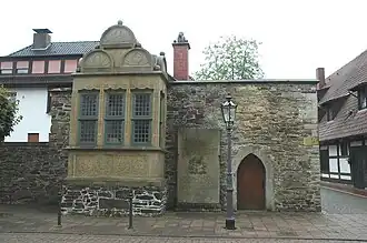 Casa de archivo en Rinteln, según la ciudad, el edificio más pequeño creado en estilo renacentista del Weser