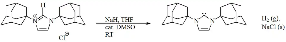 Preparación de N,N'-diadamantil-imidazol-2-ilideno