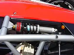 Detalle de la amortiguación frontal.