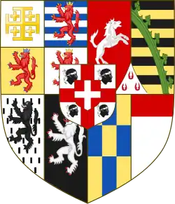 Escudo del reino entre 1720 al 1730.