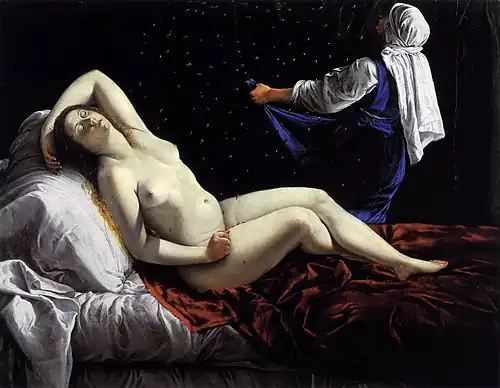 Dánae de Artemisia Gentileschi, c. 1612.