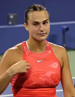 Aryna Sabalenka, campeona individual femenina.
