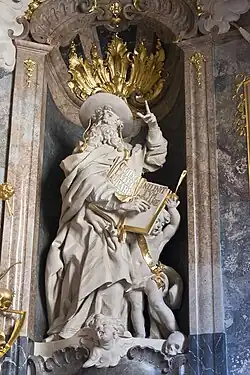 Imagen en la Asamkirche,[39]​ de los hermanos Asam, comienzos del siglo XVIII.