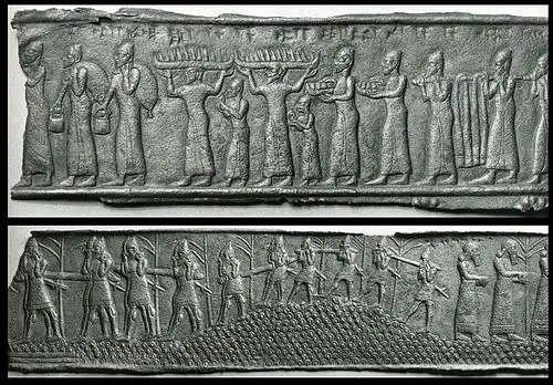 Placas de bronce de la puerta del templo asirio de Balawat, Nimrud (859-824 a. C.)