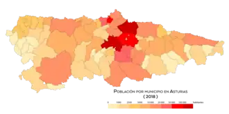Población por concejo (2018)