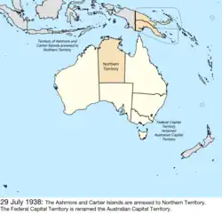 Map of Australia; for details, refer to adjacent text