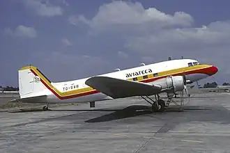 Douglas DC-3 con matrícula TG-SAB de Aviateca