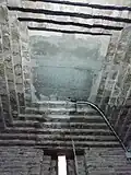 Bóveda por aproximación de hileras de la capilla interior de la torre.