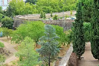 Vista del interior del baluarte desde su zona más alta