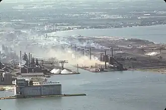 Vista de la planta de Lackawanna, fotografiado por la EPA en 1973