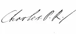 Firma de Carlos III de Inglaterra y Escocia